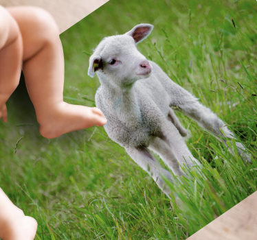Animal cute lamb animal mat - TenStickers