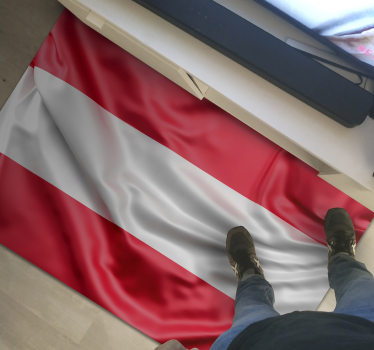 Austrian flag contemporary rugs - TenStickers