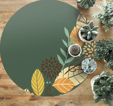 Autumn leaves flower rug - TenStickers