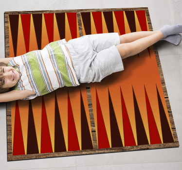 Backgammon board game vinyl carpet - TenStickers