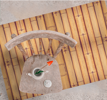 Bamboo wood texture wood effect vinyl flooring - TenStickers