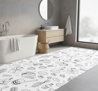 Bathroom vinyl rug bathroom accessories - TenStickers