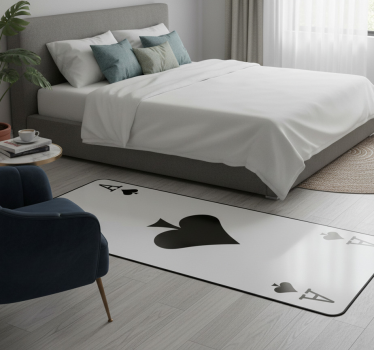 Bedroom vinyl rug ace of spades - TenStickers