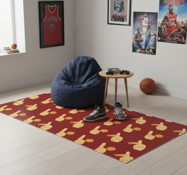Bedroom vinyl rug basketball game design - TenStickers