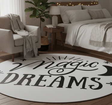 Bedroom vinyl rug dreaming of magic - TenStickers