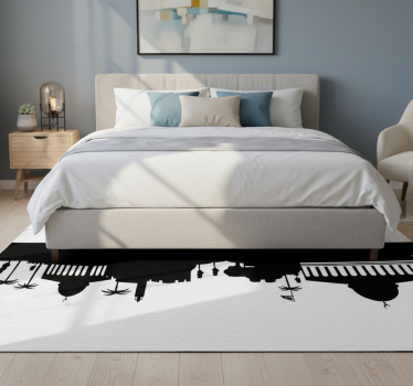 Bedroom vinyl rug featuring jerusalem skyline - TenStickers
