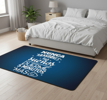 Bedroom vinyl rug fun text for better sleep - TenStickers