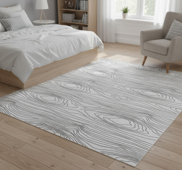 Bedroom vinyl rug in black nature stripes - TenStickers