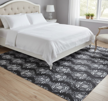 Bedroom vinyl rug in french provincial pattern - TenStickers