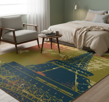 Bedroom vinyl rug paris decorative vinyl poster - TenStickers