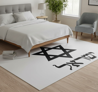 Bedroom vinyl rug star of david design - TenStickers