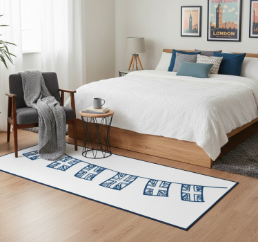 Bedroom vinyl rug uk bunting vinyl rug - TenStickers
