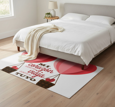 Bedroom vinyl rug valentine’s day decor - TenStickers