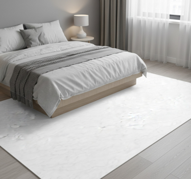 Bedroom vinyl rug white grey marble pattern - TenStickers