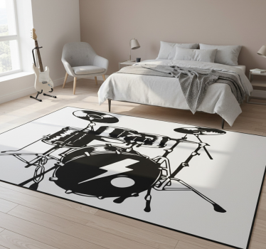 Bedroom vinyl rug with battery on a white background - TenStickers
