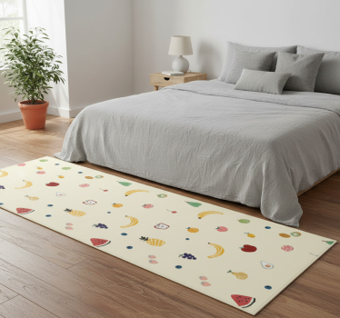 Bedroom vinyl rug with colorful fruit pattern - TenStickers