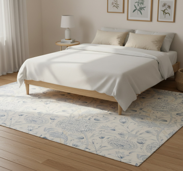 Bedroom vinyl rug with floral design for wardrobe - TenStickers