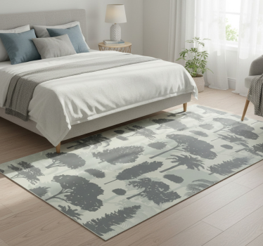 Bedroom vinyl rug with nordic tree patterns - TenStickers