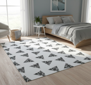 Bedroom vinyl rug with unique decay pattern - TenStickers