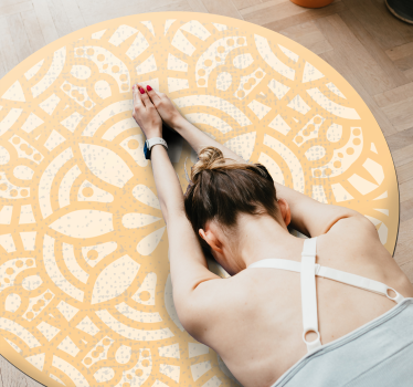 Beige circle vinyl rug nordic style rugs - TenStickers