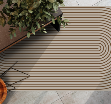 Beige spiral circle pattern minimalist carpet - TenStickers