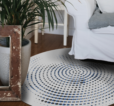 Black and blue dots  mosaic vinyl flooring - TenStickers
