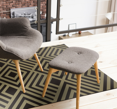 Black diamond geometric vinyl carpet - TenStickers