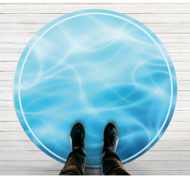 Blue deep water sea abstract nature carpet - TenStickers