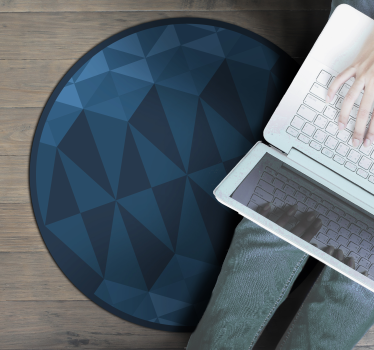 Blue Triangle geometric carpets - TenStickers