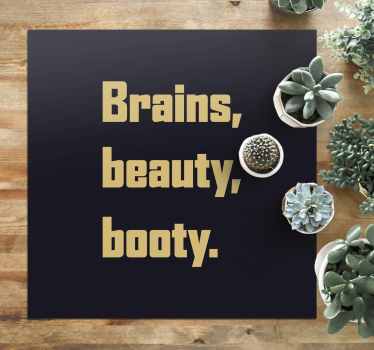 Brains, beauty, booty bespoke rugs - TenStickers