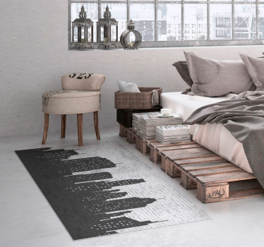 Brickwall skyline natural stone tiles - TenStickers