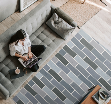 Brickwork Pattern vinyl rug - TenStickers