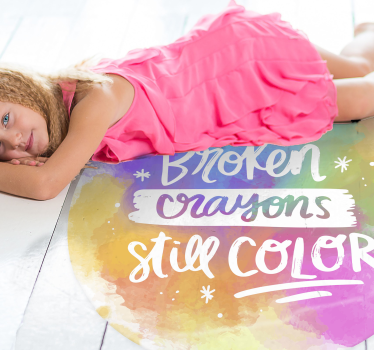 Broken Crayons still colour bespoke rugs - TenStickers