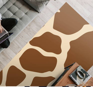 Brown cow skin animal print carpet - TenStickers