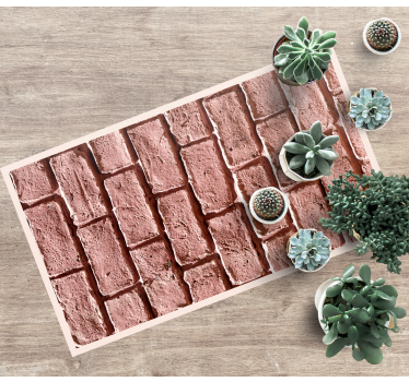 Brown rustic stone with texture stone flooring - TenStickers