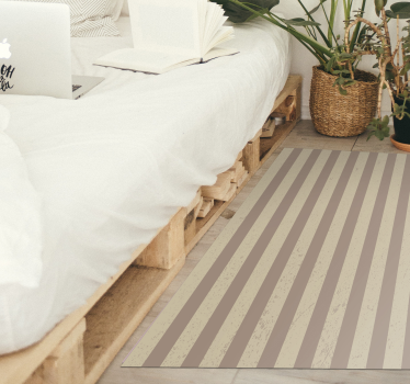 Brown stripe design stripes rug - TenStickers