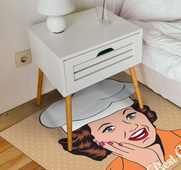 Cartoon chef thumbs up kitchen flooring - TenStickers