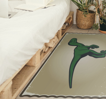 cartoon raptor mascot dinosaur animal mat - TenStickers