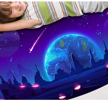 Cartoon space surface star carpet - TenStickers