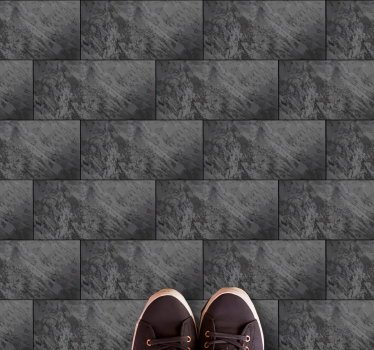 Charcoal style Pattern stone effect vinyl rug - TenStickers