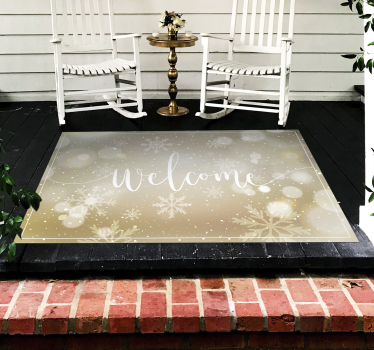 Christmas snowflakes shiny effect entrance hall vinyl carpet - TenStickers