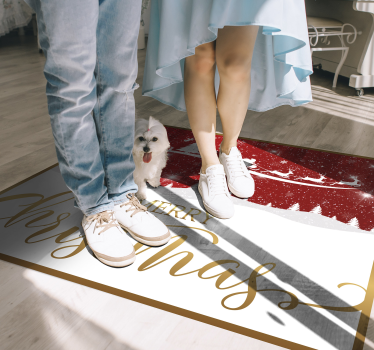 Christmas wave living room rug - TenStickers