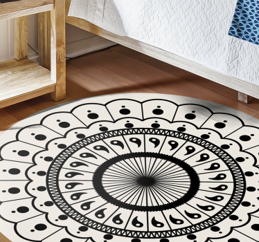 Circular boho mandala  bedroom carpet - TenStickers