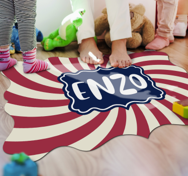 circus with name personalised vinyl rug - TenStickers