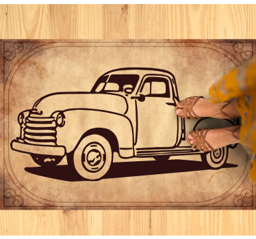 Classic American Pick up truck living room carpet - TenStickers