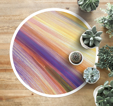 Colorful brush strokes vinyl rug - TenStickers