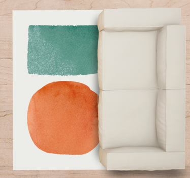 Abstract segments living room vinyl rug - TenStickers