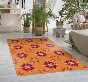 Colorful tiles vinyl kitchen rug - TenStickers