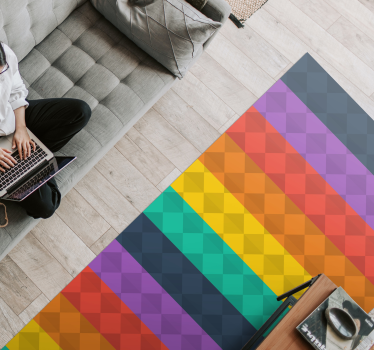 Coloured diamonds contemporary rugs - TenStickers