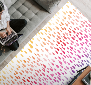 Colourful drops mosaic vinyl flooring - TenStickers